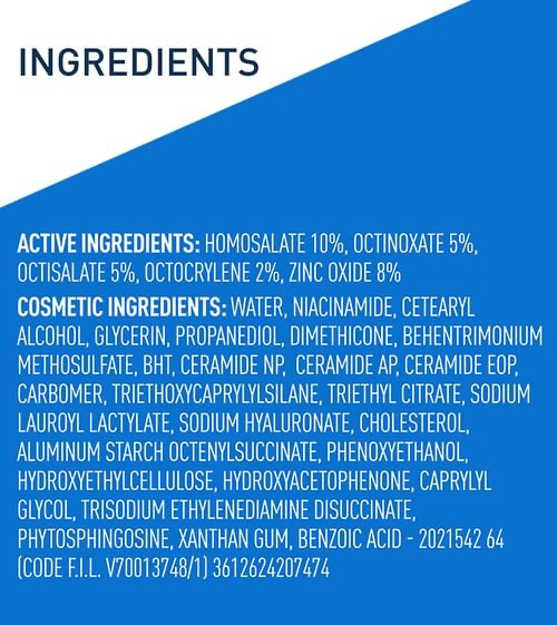 CeraVe AM Facial Moisturizing Lotion SPF30  Ingrediants