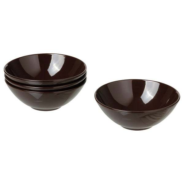 FARGKLAR bowl 16 glossy brown 70485428