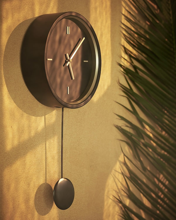 “IKEA STRUSK Wall Clock Black – Modern Silent Wall Clock”
