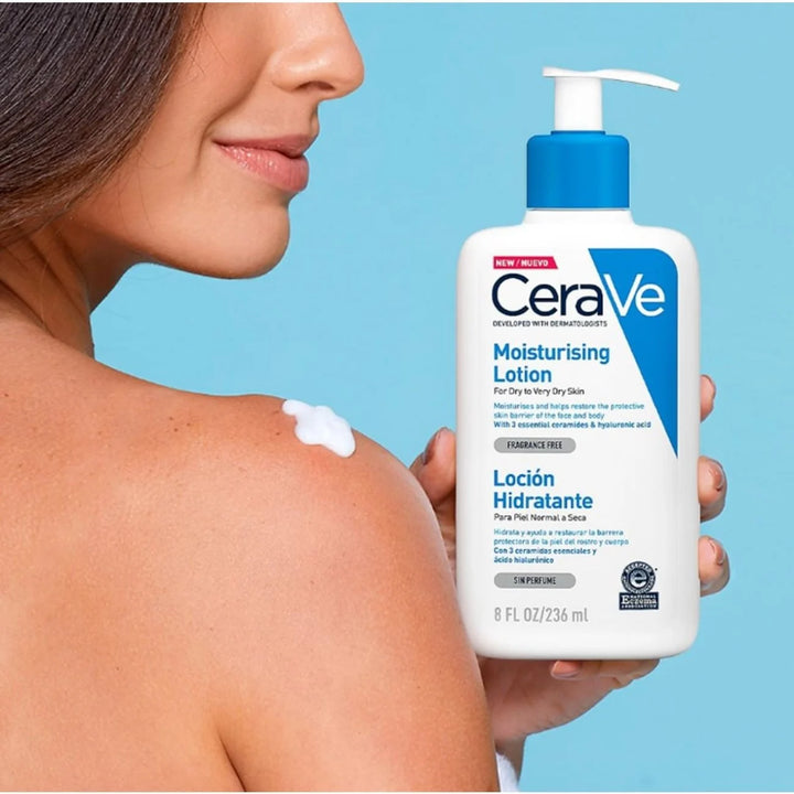 CeraVe Moisturising Lotion Lait Hydratant lightweight non-greasy texture for daily skin hydration