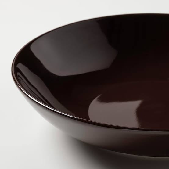 “IKEA FARKGLAR Dinnerware Set 20-Piece – Glossy Brown Stoneware”