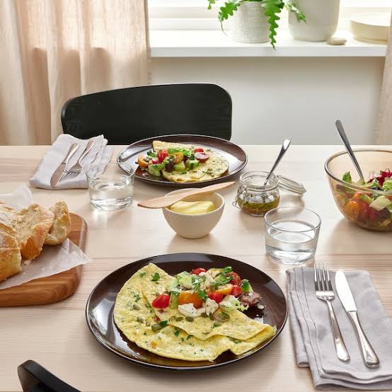 “IKEA FARKGLAR Dinnerware Set 20-Piece – Glossy Brown Stoneware”