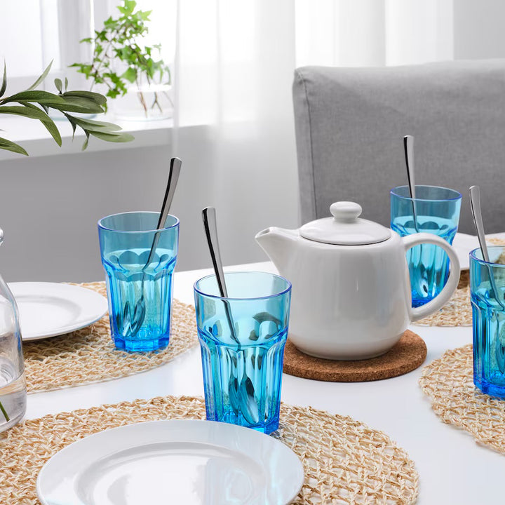 IKEA POKAL Glass 35 CL 4 Pack durable drinking glasses front view