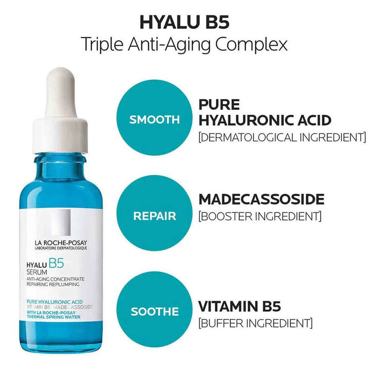 La -Rochay -Posay Hayalu B5 Serum .Anti-Aging Serum, Hyaluronic Acid Skincare,