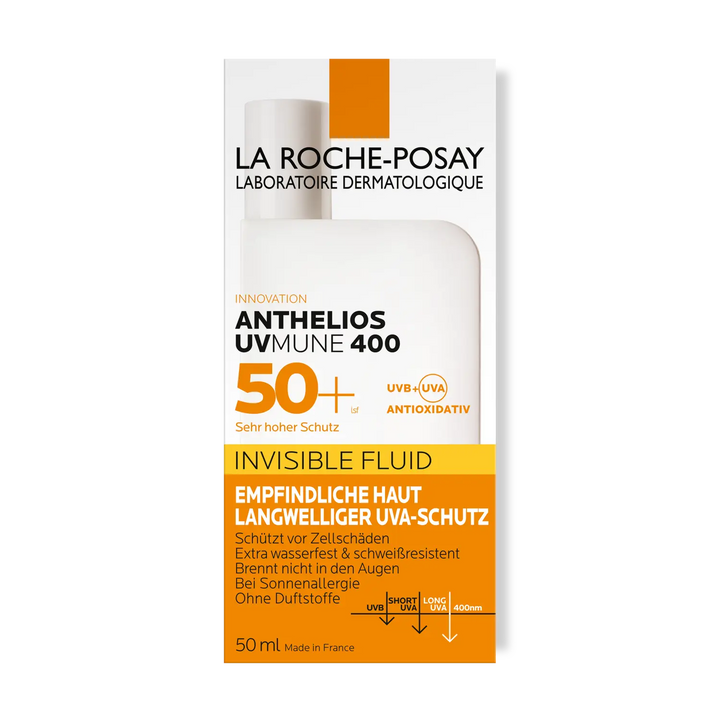 “La Roche Posay Anthelios UVMune 400 Invisible Fluid SPF50+ oil free sunscreen in Pakistan”