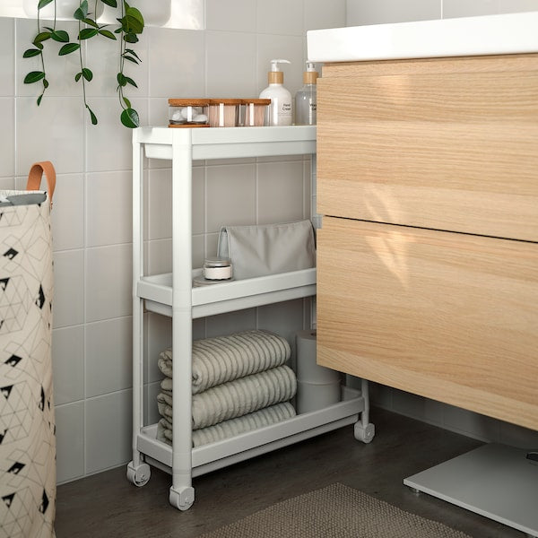 IKEA VESKEN Trolley 54×18 Slim Rolling Storage Cart