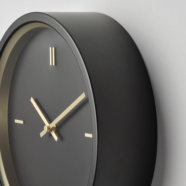 “IKEA STRUSK Wall Clock Black – Modern Silent Wall Clock”